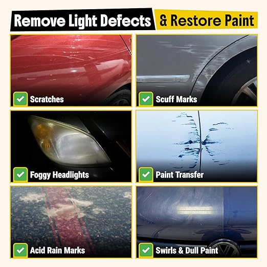 Scratch Repair and Swirl Remover - Car Paint Scratch Remover & Restorer Kit with Buffer Pad - Polishing & Waxing Kits - Compound for Vehicles Paint Repair - 8.4 fl. Oz.