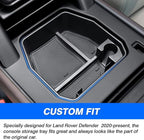 Center Console Organizer for 2020-2025 2026 Land Rover Defender 90 110 130 (NOT for Refrigerator Version), Defender Accessories Armrest Storage Box Middle Console ABS Insert Tray