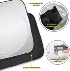 Windshield Sun Shade for 2019-2025 BMW 3 Series 328i M340i M3, Front Window Sun Visor Protector Cover Custom Fit BMW 3 Series Accessories