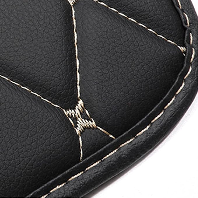 Car Seat Back, PU Leather Rear Seat Protector Kick Mat Cover with a Pocket, Easy to Clean Wear