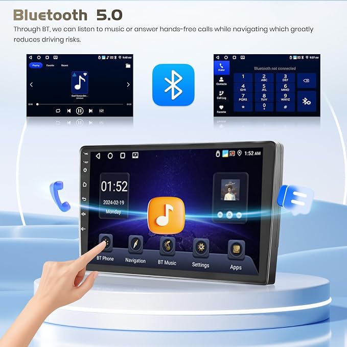 [DSP & EQ] 4+64G Android 15 Car Radio for Honda Pilot 2006 2007 2008, 9 inch IPS1280 * 720 Touch Screen for Pilot Car Stereo Wireless Carplay Android Auto 5G WiFi GPS Bluetooth 5.0 FM RDS SWC