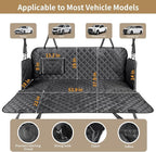 Dog Car Seat Cover,Pets Back Seat Extender,600D Heavy Durable 100% Waterproof Scratchproof Soft Dogs Hammock, Nonslip Backseat Protector for Cars Trucks SUVs