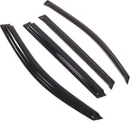 WD2-788 Dark Smoke 4 Pcs Set Window Visor (Outside Mount) Deflector Rain Guard Compatible with 2015-2016 Chevrolet Escalade