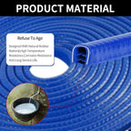 Car Door Edge Guards, 16Ft Rubber Seal Car Door Edge Trim, U Shape Door Edge Protector Guard, Aluminum Weather Proofing Automotive Door Edge Molding Protection for Most Car (Blue, 16Ft)