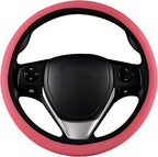 Red Mesh Steering Wheel Cover, Universal 15 inch, Elastic Stretch Microfiber Breathable Ice Silk Cover, Anti-Slip, Odorless, Sweat Absorption, Warm in Winter and Cool in Summer