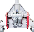 3 Ton Floor Jack,Aluminum and Steel Hydraulic Low Profile Car Jack with Dual Piston Quick Lift Pump,Lightweight Racing Floor Jack for Vehicle,6,000 lb Capacity,Red,TAM830011L
