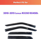 KPY Rain Guards Fit for 2010-2015 Lexus RX350 RX450h, Out-Channel Window Visors Vent Wind Deflectors 4PC, Car Accessories for 10-15 Lexus RX Series