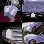 4PCS Bling Car Door Edge Guards Protector, Diamond Auto Side Door Anti-Collision Crash Strip Sticker, Crystals Vehicle Anti-Scratch Bumper Tape, Universal for SUV Truck Pickup (Blue)