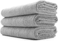 Sport & Workout Towel - Gym, Exercise, Fitness, Spa, Ultra Soft, Super Absorbent, Fast Drying Premium Microfiber, 320gsm, 16in x 27in (3-Pack) (Ice Grey)