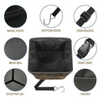 Camouflage Car Trash Can, Waterproof Portable Mini Garbage Bin, Lightweight No-Install Waste Basket for Car Office Home, Cute Multifunctional Car Interior Accessory