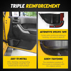 JK Storage Pockets for Jeep Wrangler, Front Door, 2 Pcs | Compatible with 2011-2018 Jeep Wrangler JK JKU 2/4 Door, Front Door Pockets, Interior Storage Accessories, Black