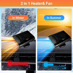 Car Heater,Portable Car Heater,12V Car Heater Defroster,Car Windshield Defogger,Heater for Car Defroster and Defogger,12v Car Heater That Plugs Into Cigarette Lighter (Black)