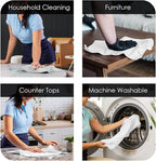Microfiber Cleaning Cloths (Value Pack of 100) - Size 12 x 12 Inches, Highly Absorbent Cleaning Rags, Lint Free, Reusable and Washable, Microfiber Towels for Cars