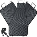 Waterproof Dog Car Seat Cover for Back Seat, Pet Hammock- S, Black | Durable waterproof hammock with nonslip design & storage pockets. Protects seats from scratches, fits cars, SUVs & trucks.