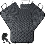 Waterproof Dog Car Seat Cover for Back Seat, Pet Hammock- S, Black | Durable waterproof hammock with nonslip design & storage pockets. Protects seats from scratches, fits cars, SUVs & trucks.