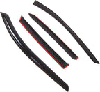 WD2-690 Dark Smoke 4 Pcs Set Window Visor (Outside Mount) Deflector Rain Guard Compatible with 2010-2016 Cadillac SRX
