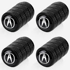 4pcs Tire Valve Stem Caps, Compatible with Acura NSX RDX CDX RLX TLX TLX-L ILX RLX Series Stem Cap Universal Car Air Cover Car Accessories for Cars, SUV, Truck, Motorcycles (Black)
