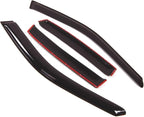 WD2-074 Dark Smoke 4 Pcs Set Window Visor (Outside Mount) Deflector Rain Guard Compatible with 1995-2000 Chevrolet Lumina
