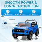 24V Licensed Colorado Electric Car for Kids, Ride on Toys for Toddlers with Remote Control, 2 Seater Electric Car Ride On Vehicle w/Bluetooth, Soft Start, LED Lights - Blue