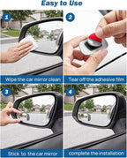 Blind Spot Mirror 2 Pack HD Frameless Convex Glass for Wide Angle View and Safer Lane Changing Compatible with Cars SUVs Trucks RVs Easy Stick On & Long Lasting Durability