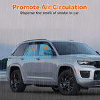 Rain Guards Compatible with 2021-2024 Jeep Grand Cherokee L, Set of 4 Tape-On Side Window Visor Wind Deflector Vent Visors Car Accessories