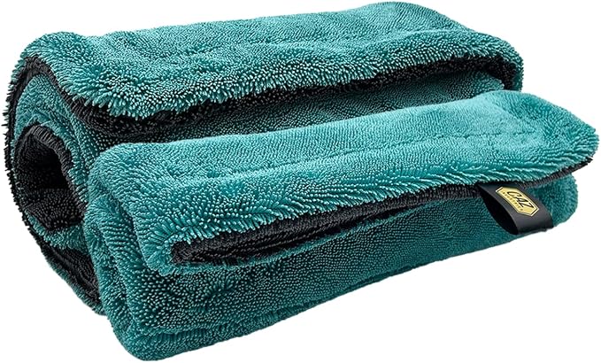 Microfiber Drying Towels (2-Pack) – 1400 GSM Twisted Loop, Large 24"×36" + Medium 16"×24" – Ultra Absorbent, Streak-Free, Scratch-Free Car Drying Towels