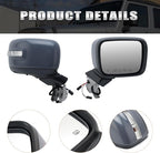 Right Passenger Side Mirror Compatible with Jeep Renegade 2015 2016 2017 2018 2019 2020 2021 2022 2023 Door Mirrors Power Heated with Signal Light Temperature Sensor Prime Paintable (7+2 pins)