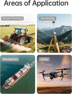 MJ RTK Module, Centimeter-Level high-Precision Tracker, All-Constellation(GPS/BDS/GLONASS/Galileo/QZSS) GNSS Receiver, Real-time Positioning of Vehicles and GPS surveys (MJRTK-UM960)