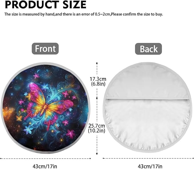 Steering Wheel Sun Shade Cover Galaxy Butterfly Car Accessories 17 inch Anti-Heat Steering Wheel Cover for Blocking Sun & Heat,Cooling Steering Wheel Cover for Summer