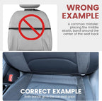 Car Seat Organizers Waterproof Backseat Protector with Storage Pocket Large Leather Kick Mats for Kids Pets Automobile SUV Truck (Black, Large Pocket)