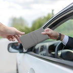 1Pack Car Registration and Insurance Holder,Car Document Holder for Cards License with Magnetic Shut,Vehicle Glove Box Car Organizer for Documents, Cards, License(Gray)