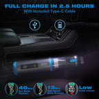 Airflex One Cordless Car Vacuum 16000Pa, 4-in-1 Handheld Vacuum with Air Duster & Inflator, Portable Mini Vac for Car Detailing, Pet Hair, Keyboard Cleaning (Gray)