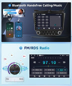 for Honda Accord 7th 2003 2004 2005 2006 2007 Android Car Stereo with Wireless Carplay/Android Auto 10.1" Touchscreen Autoradio Support WiFi GPS Navigation Backup Camera SWC FM/RDS Radio 2G+64G