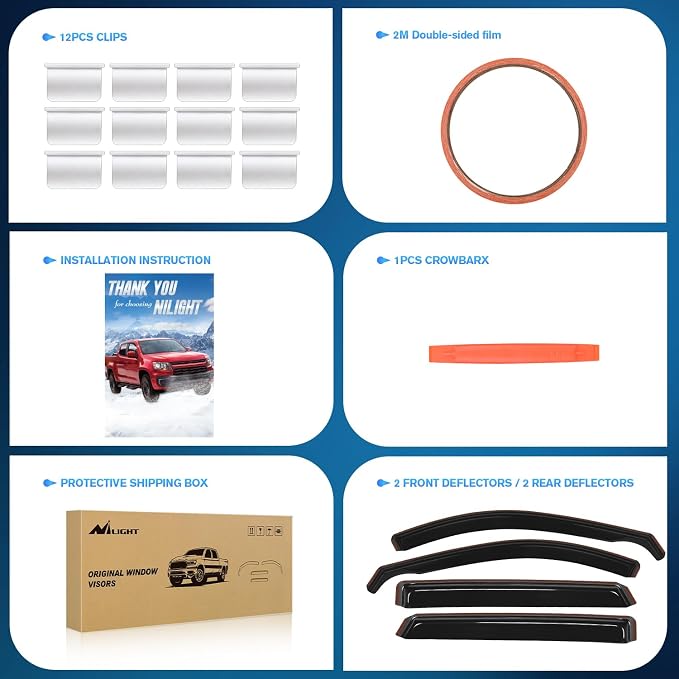 Window Rain Guards for Mazda CX-5 2017 2018 2019 2020 2021 2022 2023 2024 2025 Window Deflectors, Vent Window Visors-4 Pieces