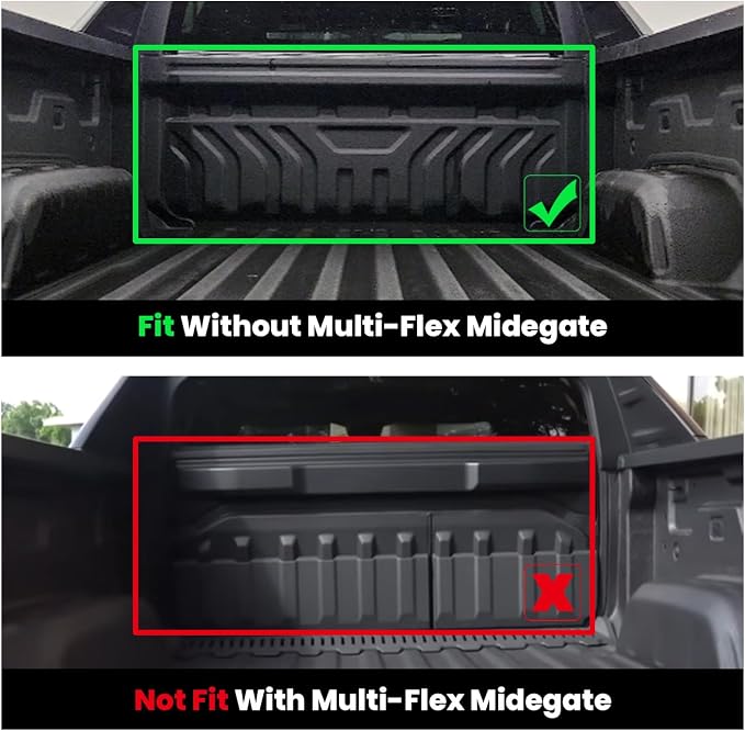 Floor Mats for Chevrolet Chevy Silverado EV 2024-2026 (Fit Without Multi-Flex Midgate, Not Fit with Multi-Flex Midgate), All Weather TPE Custom Fit Floor Mats for Cars