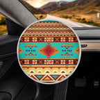 Aztec Steering Wheel Sun Shade Cover Anti-Heat Steering Wheel Sun Block Cover Heat Reflector Universal 17 inch Steering Wheel Sunshade for Most Cars SUV Sedan Van Trucks
