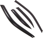 WD2-484 Dark Smoke 4 Pcs Set Window Visor (Outside Mount) Deflector Rain Guard Compatible with 1995-1999 Nissan Sentra