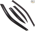 Outside Mount Window Vent Visors Rain Guards Compatible with Nissan Sentra 2004-2006 | Side Window Wind Deflectors Rain Shields | Smoke Tinted, 4 Pcs Set, DGWV-484-2