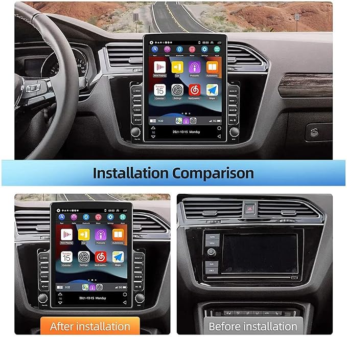 Car Stereo Radio for Nissan NV200 2013 2014 2015 2016 2017 2018 2019, 9.7" Touchscreen Android 15 Car Radio Stereo Head Unit with CarPlay Android Auto GPS Navigation SWC FM DSP WiFi Bluetooth Camera