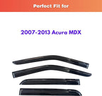 KPY Rain Guards Fit for 2007-2013 Acura MDX, Out-Channel Window Visors Vent Wind Deflectors 4PC, Car Accessories for 07-13 Acura MDX
