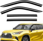 Extra Durable Window Deflectors Tape-On Window Visors Rain Guards Fit for Toyota Highlander 2020-2026, Sun Visors, Wind Vent for Shades, Exterior Car Accessories - 4pcs. AG0740