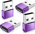 𝟒𝐏𝐚𝐜𝐤 𝐔𝐩𝐠𝐫𝐚𝐝𝐞𝐝 USB to USB C Adapter,Type-C Female to A Male Car Charger OTG Converter for Apple Watch Ultra 8 9 10,iPhone 16 15 14 13 Pro Max,Samsung S24,Nintendo Switch,AirPods,iPad,Car