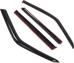 WD2-821 Dark Smoke 4 Pcs Set Window Visor (Outside Mount) Deflector Rain Guard Compatible with 1995-2002 Land Range Rover
