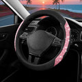 Steering Wheel Cover, Hot Pink Sparkly Crystal Bling Glitter with Leather, Universal Fit 14.5"-15.5" Car Steering Wheels for Girls & Women, Anti-Slip Wheels Cover for Cars, Trucks, Van, SUVs