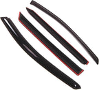 Outside Mount Window Vent Visors Rain Guards Compatible with Kia Rondo 2007-2012 | Side Window Wind Deflectors Rain Shields | Smoke Tinted, 4 Pcs Set, DGWV-282