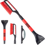 26 in Snow Brush and Ice Scraper, Detachable Car Snow Tool | Soft Bristles, ABS Shaft, EVA Foam Grip, -40°F Cold Resistance, Compact Two-Piece Storage, Scratch-Free Cleaning