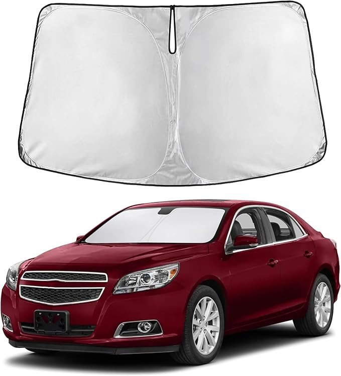 Windshield Sunshade Compatible for Chevrolet Malibu 2013 2014 2015, Sun Visor for Front Windshield & Window Sun Shade Cover, UV Heat Blocker & Protector, Car Accessories