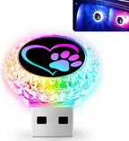 Love Dog Claw USB LED Car Portable Interior Multi-Color Atmosphere Lamp | Portable Mini LED Night Light Auto Ambient Lighting, Universal Vehicle Decor Car Accessories Claw Gifts for Women Men