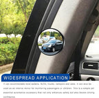 2PCS Blind Spot Mirror, Rear View Mirror Accessories, 2" Round HD Glass Convex 360° Wide Angle Rear View Mirror with ABS Housing, Adjustable Adhesive Side Rearview for Most Vehicles (Black)