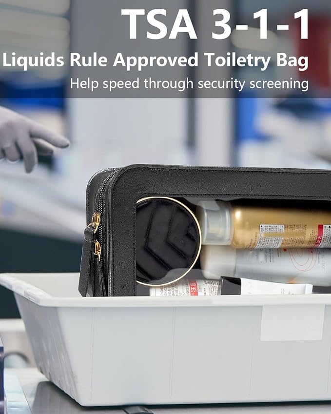 2 Pcs Clear Makup Bag Set, Clear Cosmetic Bags with Zipper Waterproof Small Travel Cosmetic Case Cute Make Up Pouch Mini Car Essentials for Women Travel Car Organizer